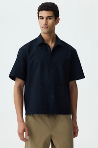 Relaxed-Fit Linen-Blend Shirt