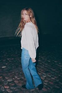 Blouse en viscose brodée