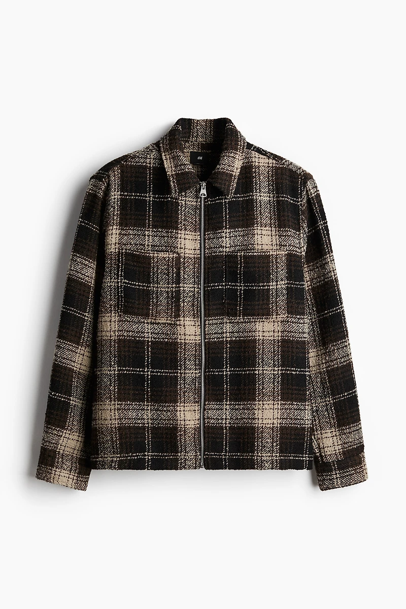 Regular Fit Overshirt with Zipper