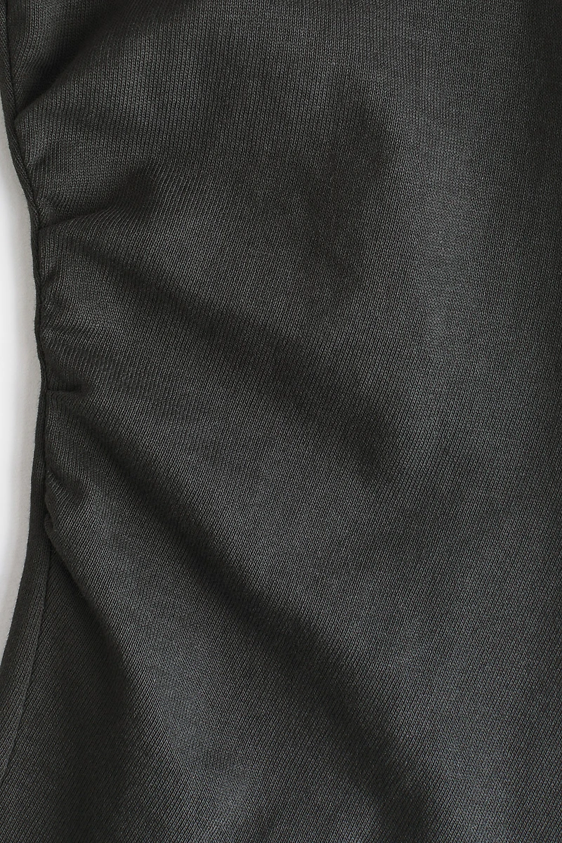 Haut froncé en jersey de coton