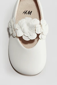 Appliquéd Ballet Flats