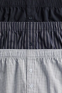 3-pack Woven Cotton Boxer Shorts