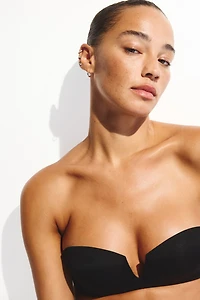 Microfiber Soft-Cup Padded Balconette Bra