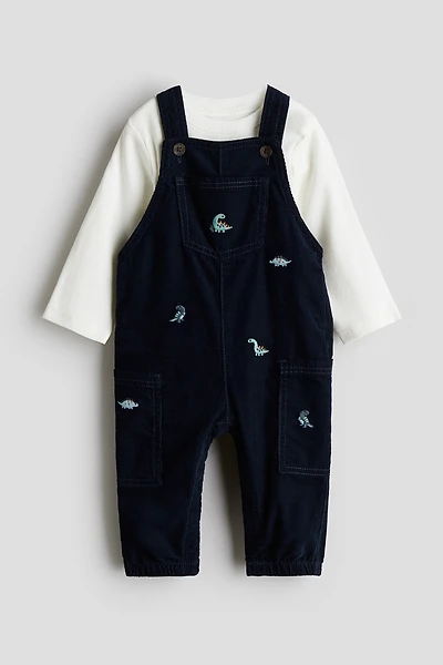 2-Piece Overall and Shirt Set