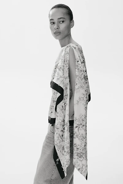 Draped-Panel Top