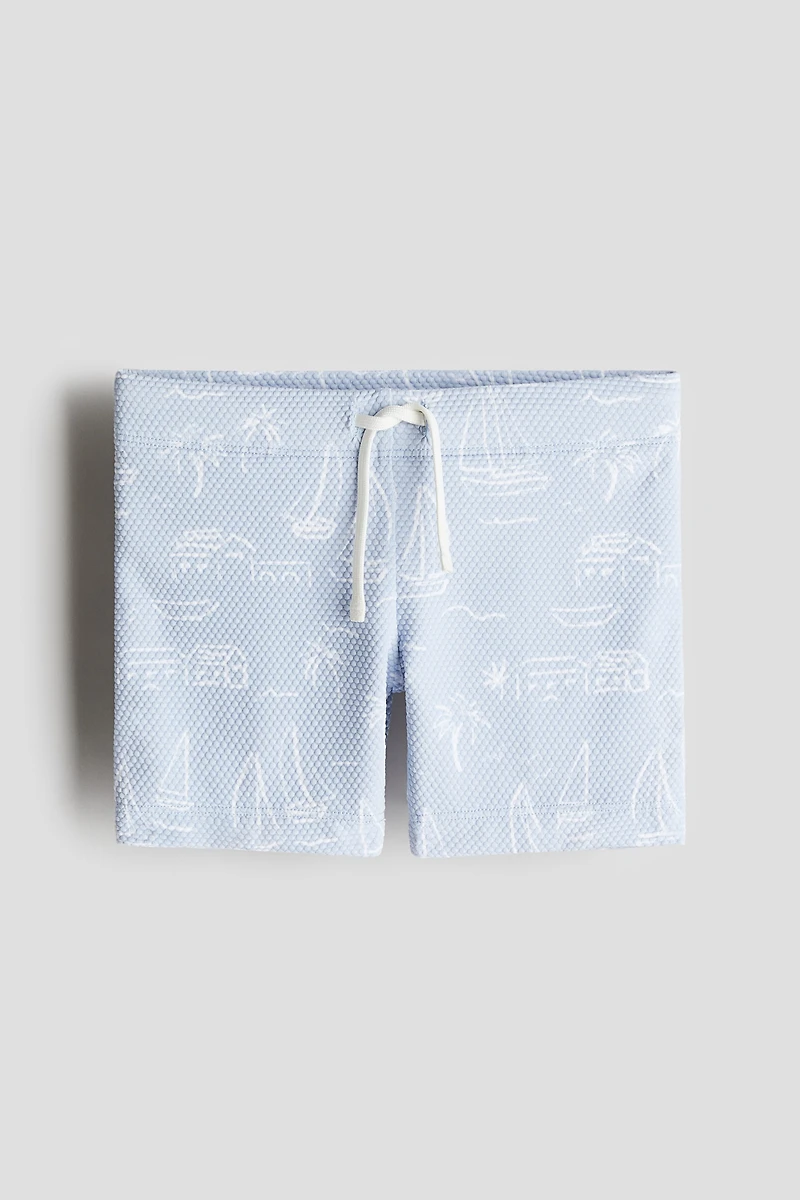Patterned Swim Trunks