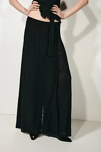 Crinkled Wrapover Pants