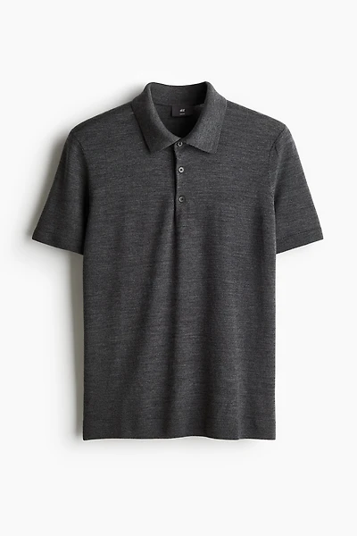 Slim Fit Wool Polo Shirt