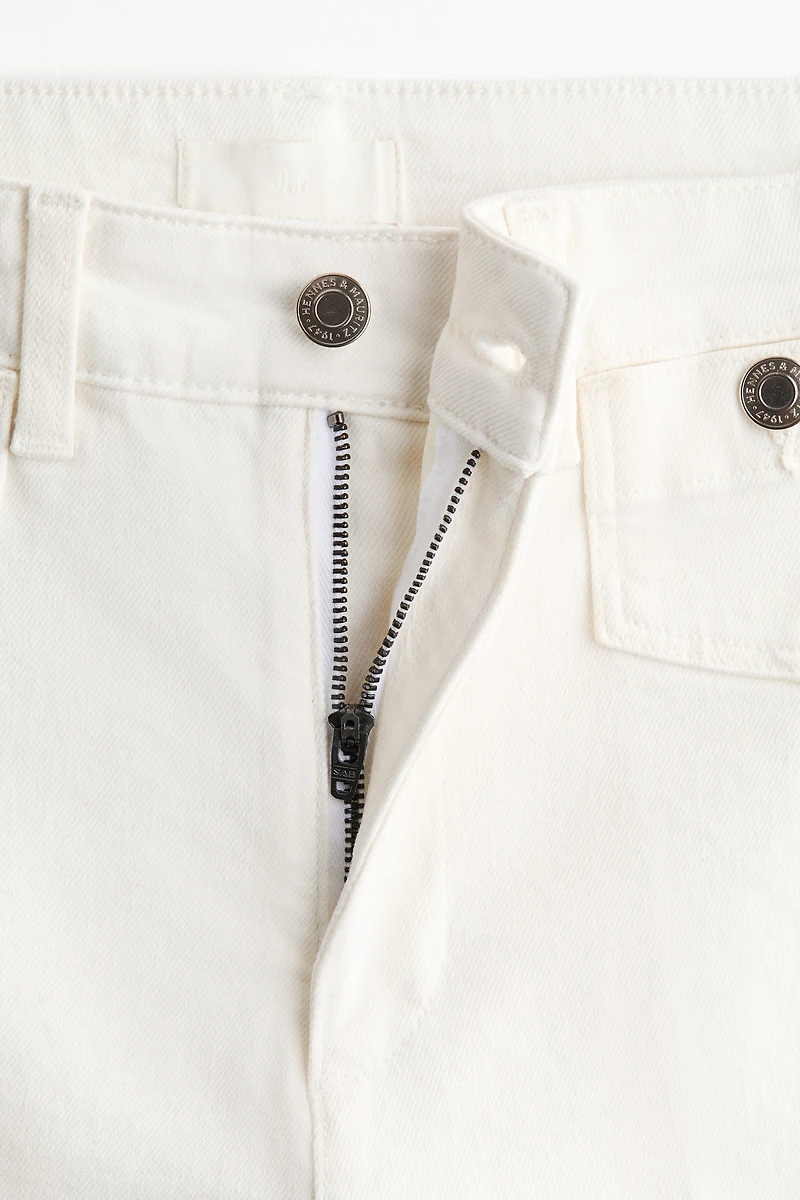 Wide High Waist Ankle Jeans