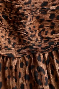 Ruched Scarf-Detail Dress