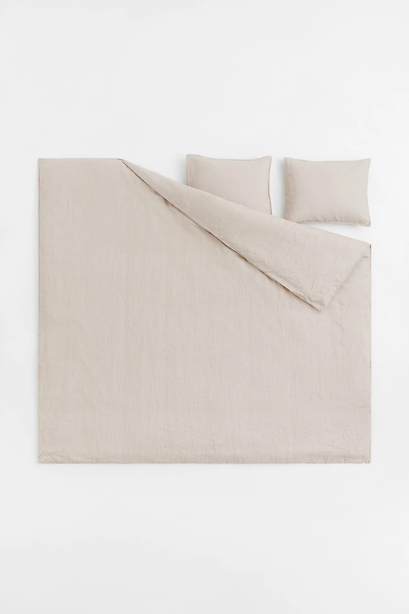 Linen King/Queen Duvet Cover Set
