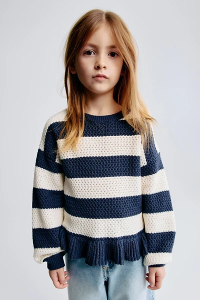 Open-Knit Cotton Sweater