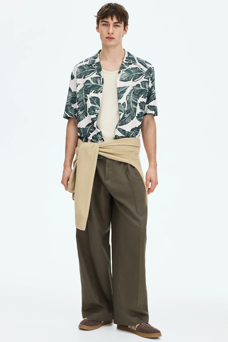 Chemise classique à col cubain