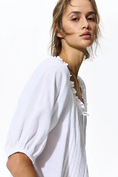 Blouse à plis nervurés