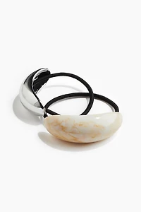 Lot de 2 élastiques à cheveux avec boucle
