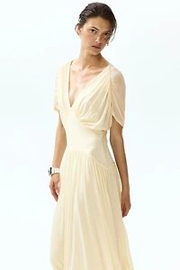 Sheer Jersey Midi Dress
