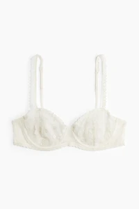 Embroidered Lace Balconette Bra