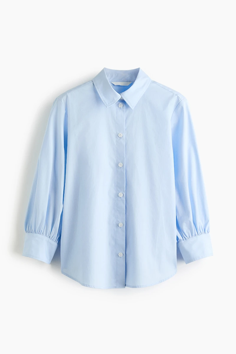 Chemise à manches ballon en coton