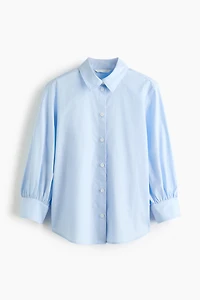 Chemise à manches ballon en coton