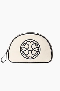 Linen-Blend Makeup Bag