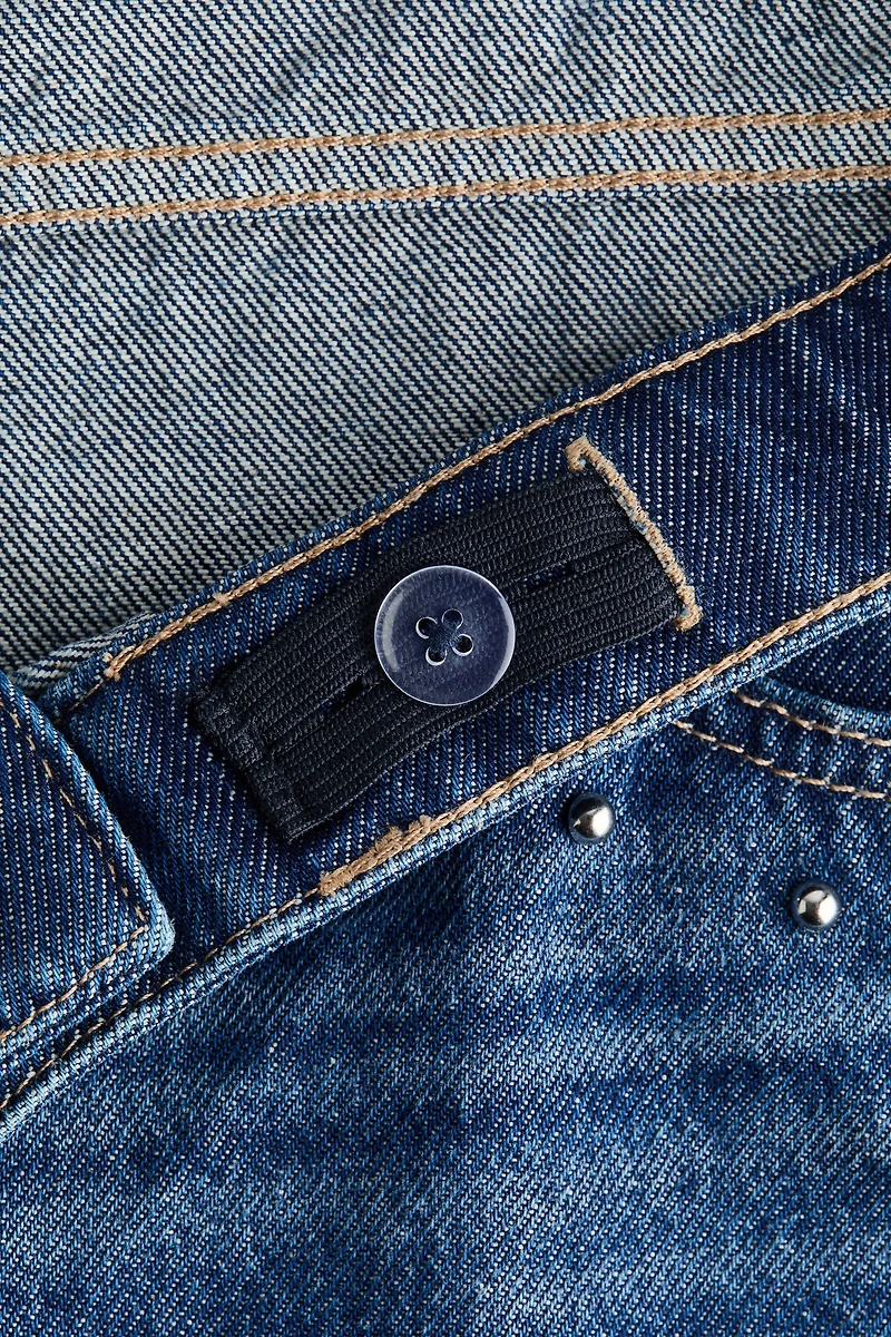 MAMA Jean large clouté taille basse