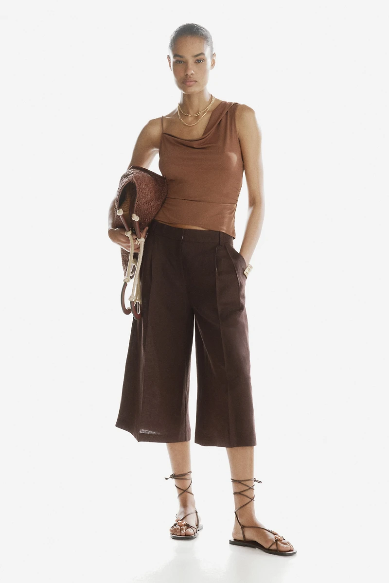 Haut asymétrique à effet drapé