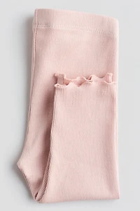 Ribbed Cotton Leggings