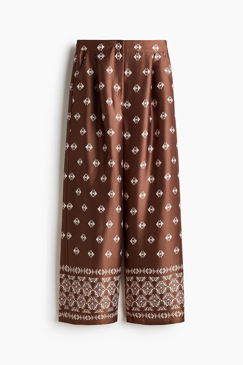 Straight-Leg Satin Pants