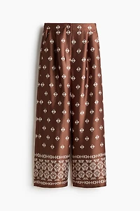 Straight-Leg Satin Pants