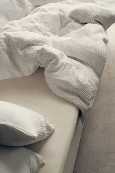 Parure de couette lit simple en mousseline