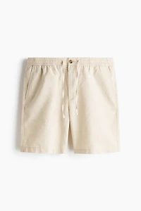 Regular-Fit Linen-Blend Shorts