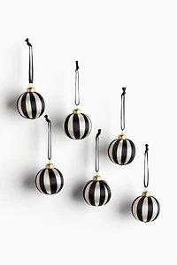Lot de 6 petites boules de Noël