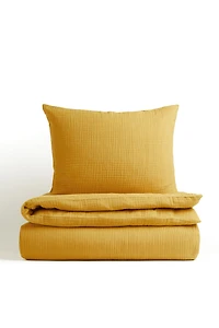 Parure de couette lit simple en mousseline