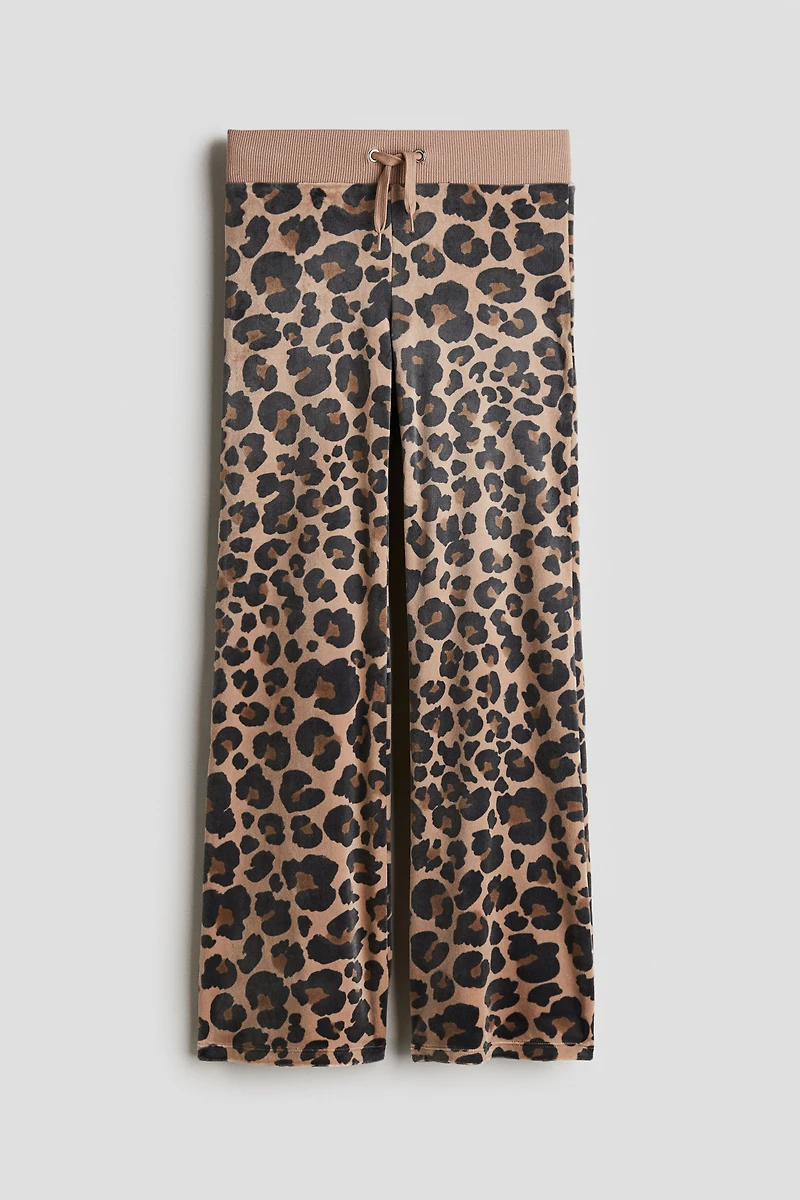 Flared velour joggers