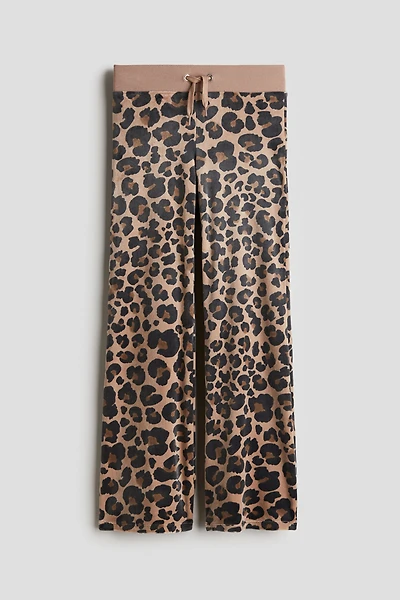 Flared velour joggers