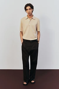 Regular-Fit Fine-Knit Polo Shirt