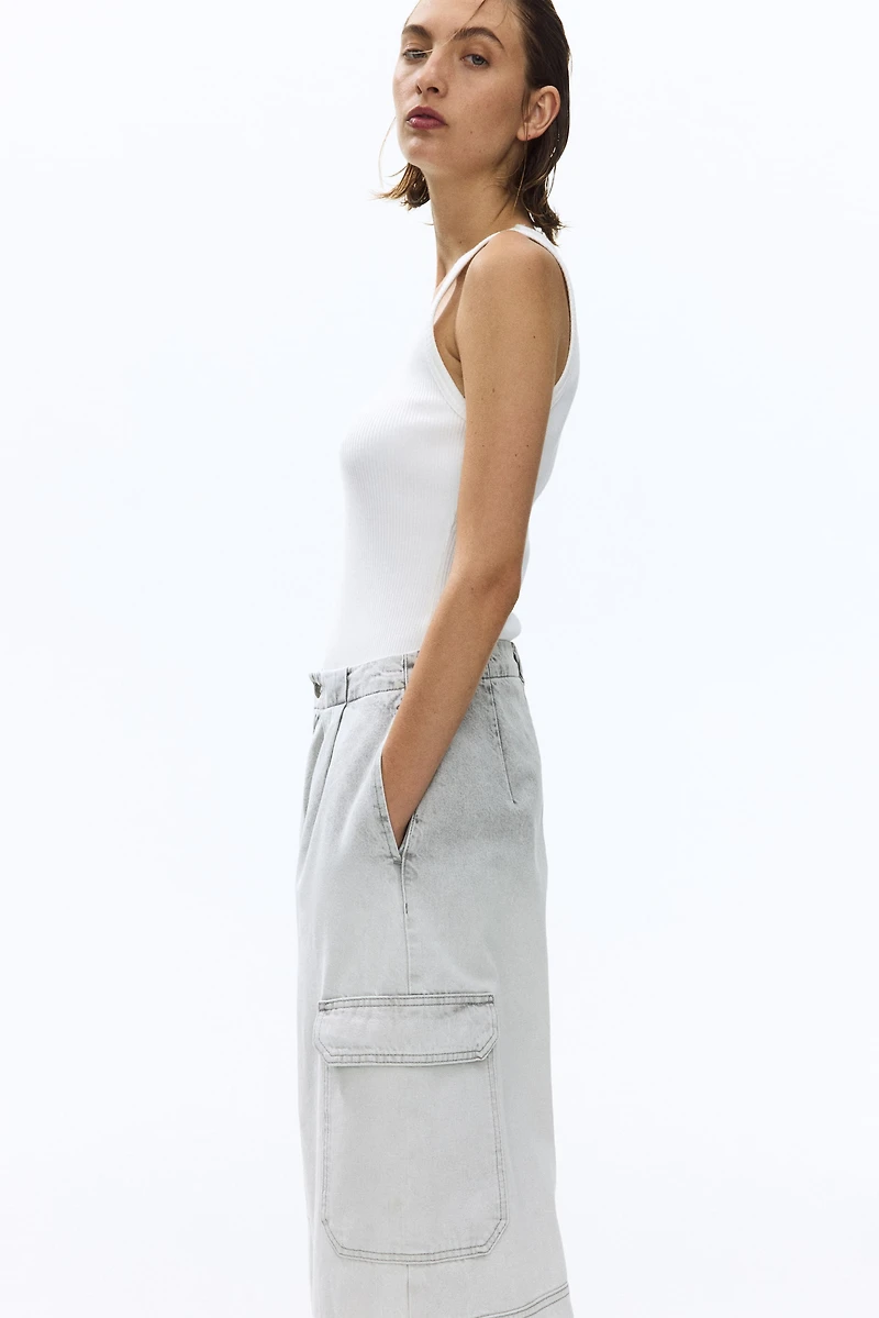 Regular-Waist Barrel-Leg Ankle Jeans