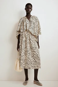 Flared Poplin Skirt