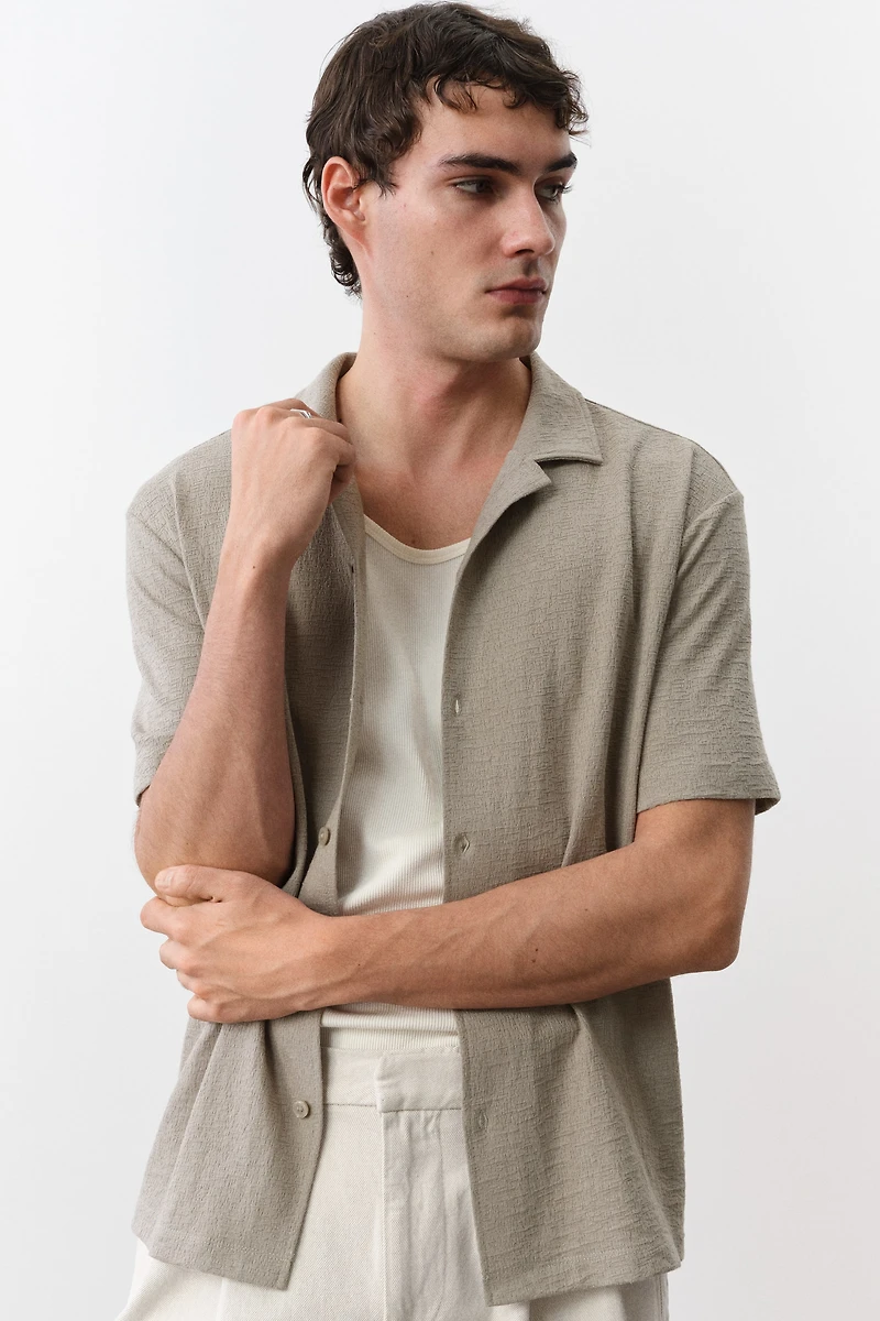 Regular-Fit Jersey Resort Shirt
