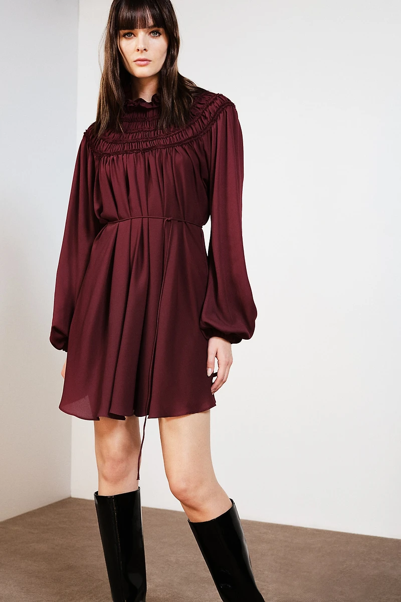 Robe avec détail smocké