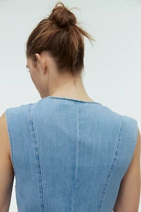 Sleeveless Denim Dress