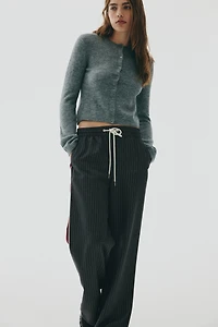 Wide-Leg Drawstring Pants