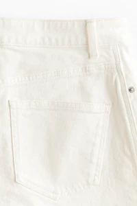 High-Waist Denim Skort