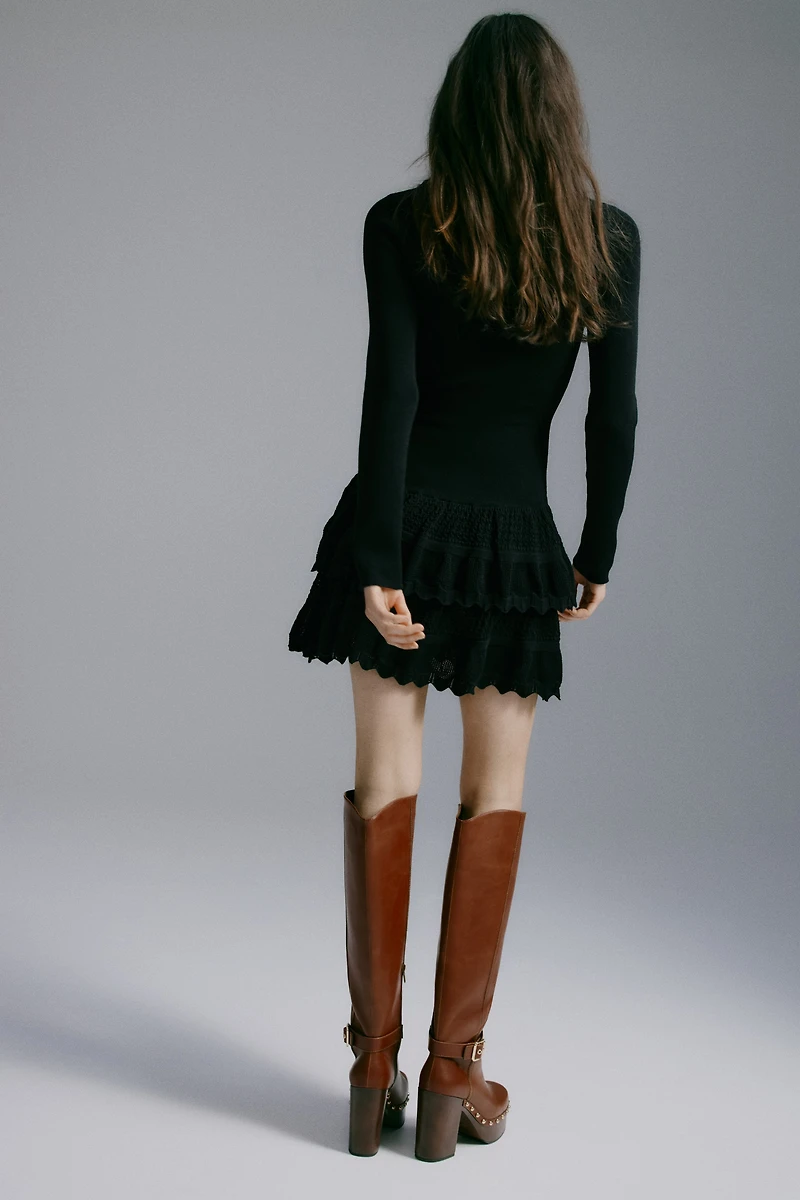 Dress with Tiered Skirt