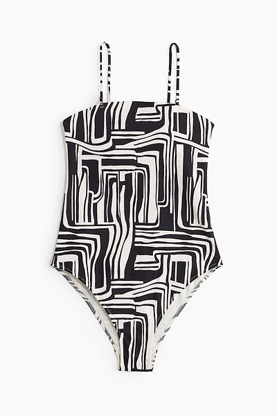 Padded-Cup Bandeau Swimsuit