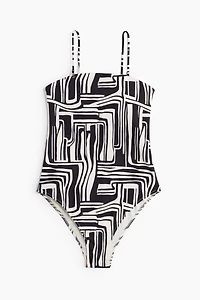 Padded-Cup Bandeau Swimsuit