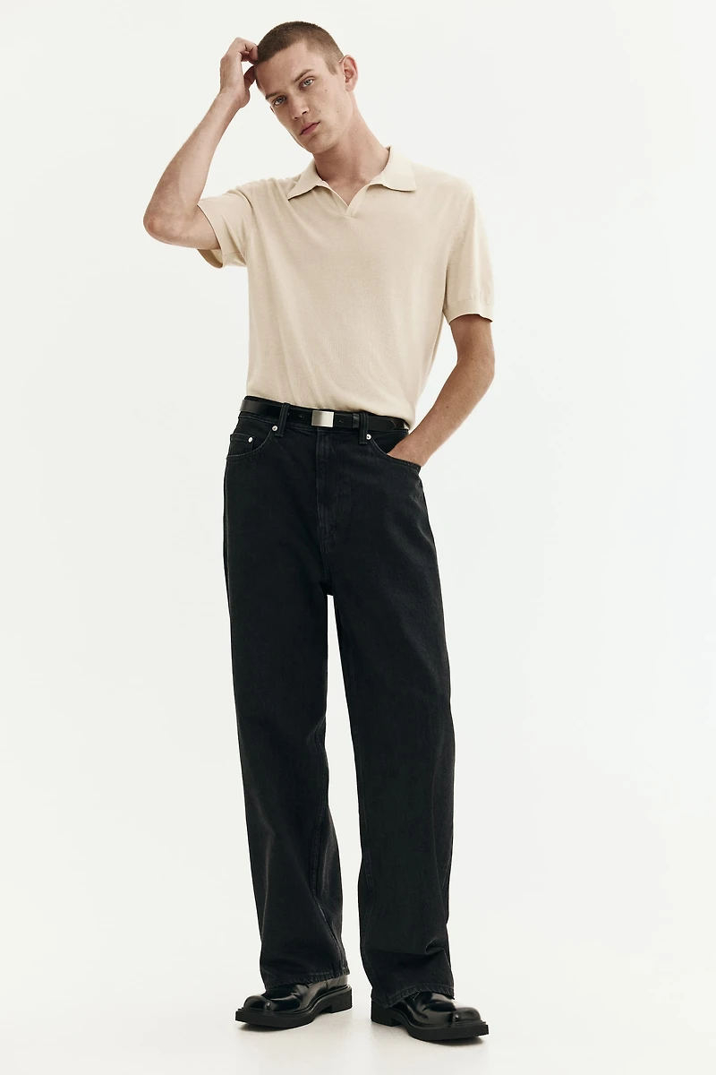 Regular-Fit V-Neck Polo Shirt