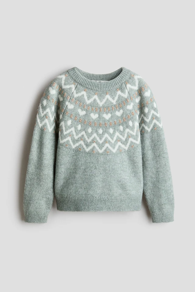 Jacquard-Knit Sweater