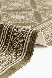 Patterned Rug with Fringe