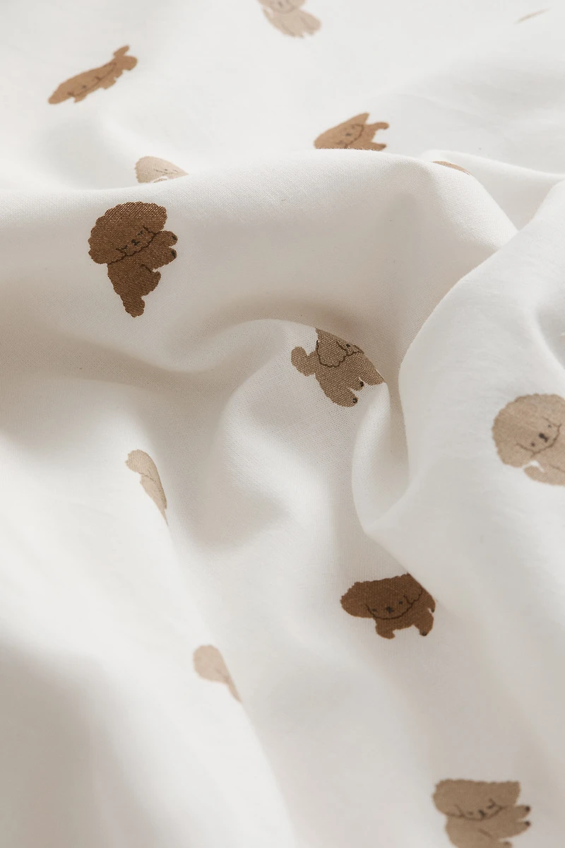 Patterned Crib Duvet Cover Set